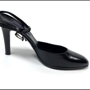 Ralph Lauren Purple Label Leather Strappy Pumps